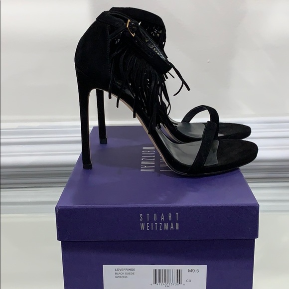 Stuart Weitzman Black Suede Sandals - Picture 4 of 4